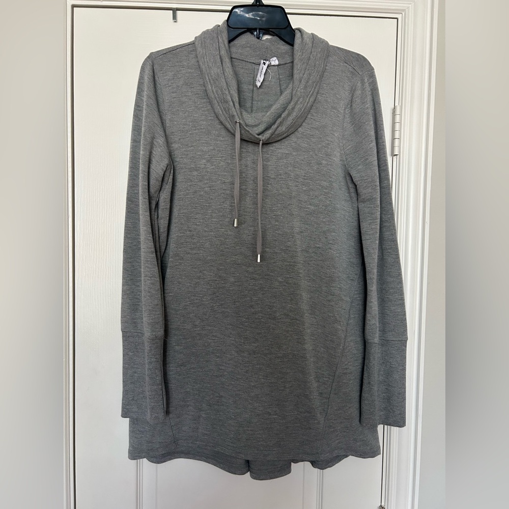 Cable & Gauge Charcoal Cowl Neck Tunic